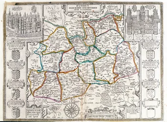 Map of Surrey, described and divided into hundreds